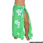 casualmovements Poipu Plumeria Sarong Swimsuit Coverup Pareo BeachWrap Scarf Shawl stall Green Baby Blue B07557S1H4